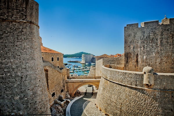 Le mura della città di Dubrovnik, Croazia